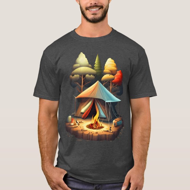 Camping Inent Design girl T Shirt (Framsida)