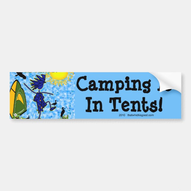 Camping is in Tält Bildekal (Framsidan)