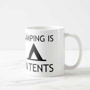 Camping is in Tält Funny Pun Kaffemugg