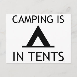 Camping is in Tält Funny Pun Vykort