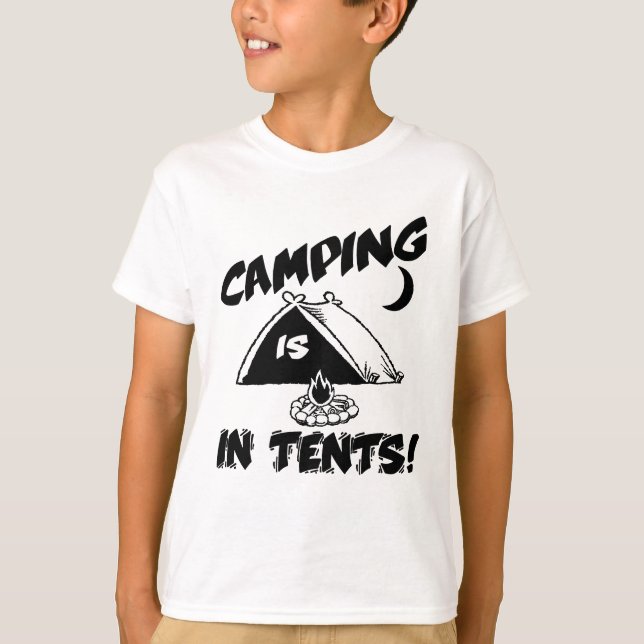 Camping is in Tält Shirt Tröja (Framsida)