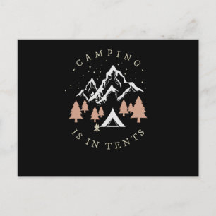 Camping is in Tält Vykort
