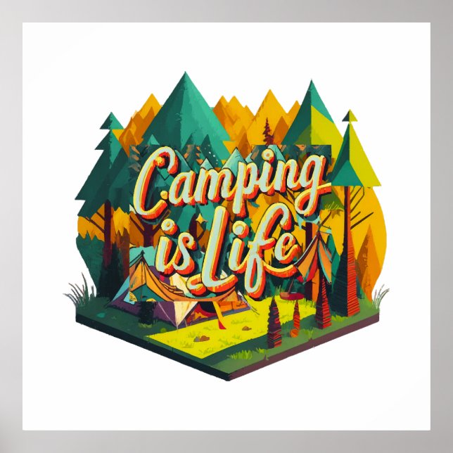 Camping is Life Poster (Framsidan)