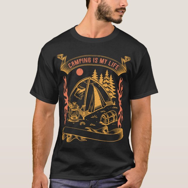 Camping Is My Life T Shirt (Framsida)