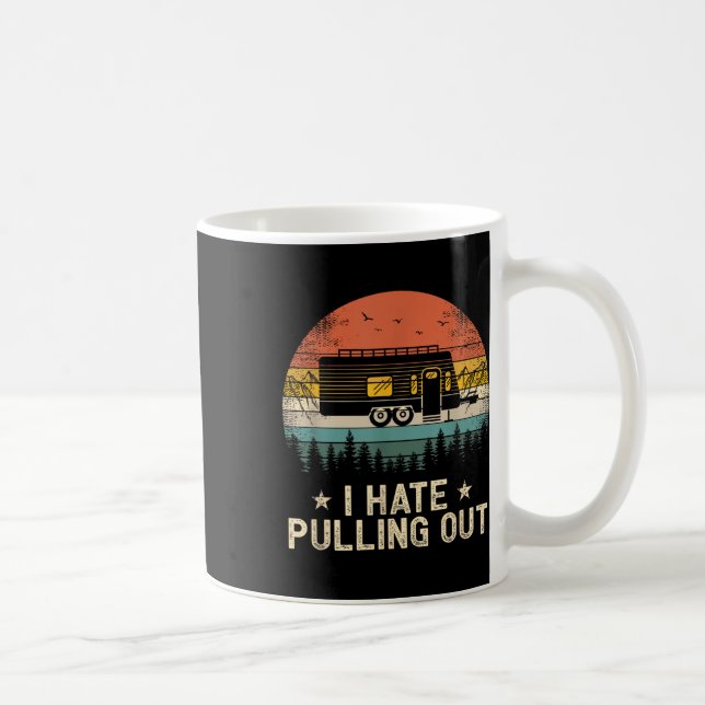 Camping Jag hatar att dra ut gammalt campingsläp T Kaffemugg (Höger)