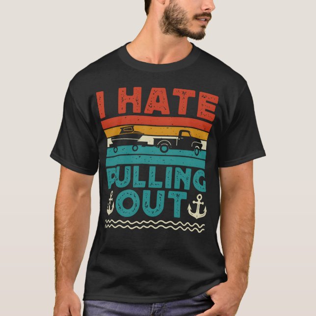 Camping jag hatar att plocka ut campingvagn retro t shirt (Framsida)