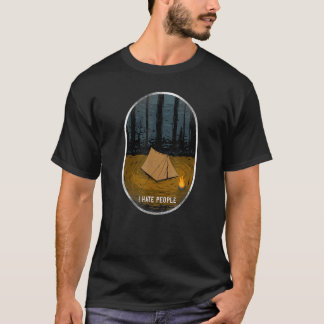 Camping jag hatar människor tält t shirt