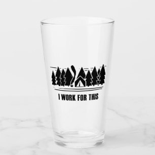 Camping, jag jobbar för det här glaskopp