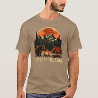 Camping jag väljer björnen rolig t shirt
