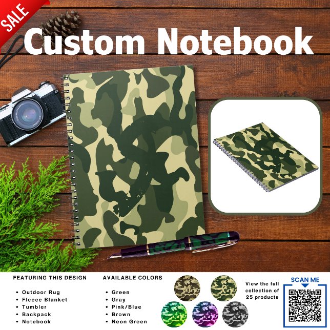 Camping Journal | LÄGG TILL FÖRSTA Camouflage Barn Anteckningsbok (Skapare uppladdad)