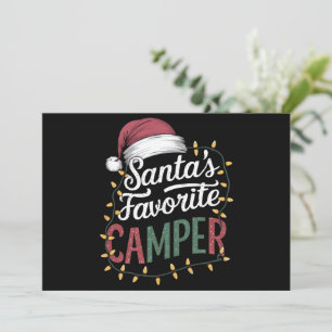 Camping jul Santa's favoritcampingpresent Julkort