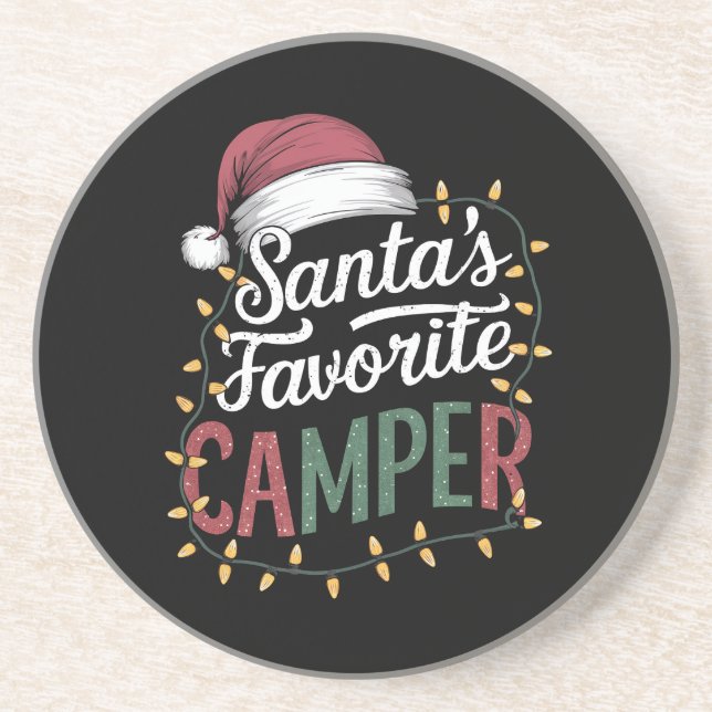 Camping jul Santas favoritcampingpresent Underlägg (Framsidan)