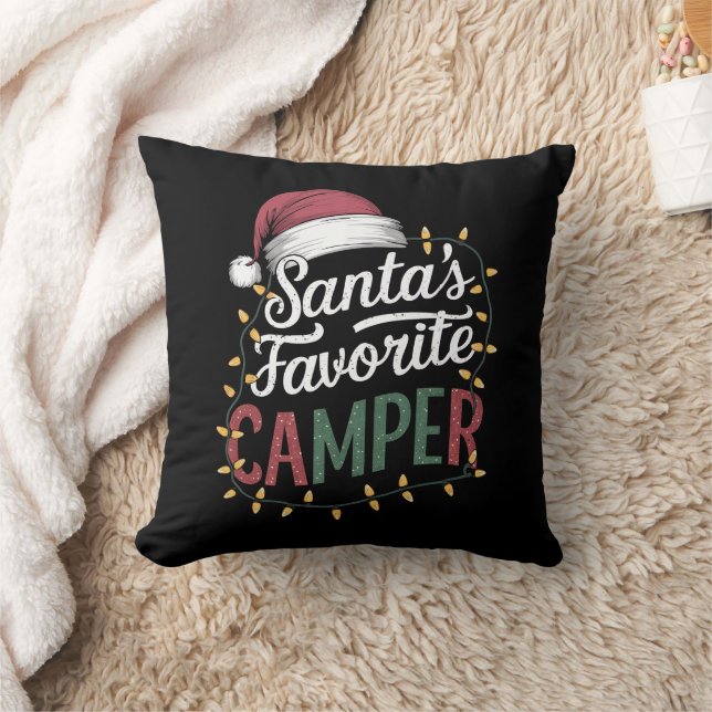 Camping jul Tomtens favoritcamperpresent Kudde (Filt)