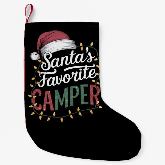 Camping jul Tomtens favoritcamperpresent Liten Julstrumpa (Framsidan)
