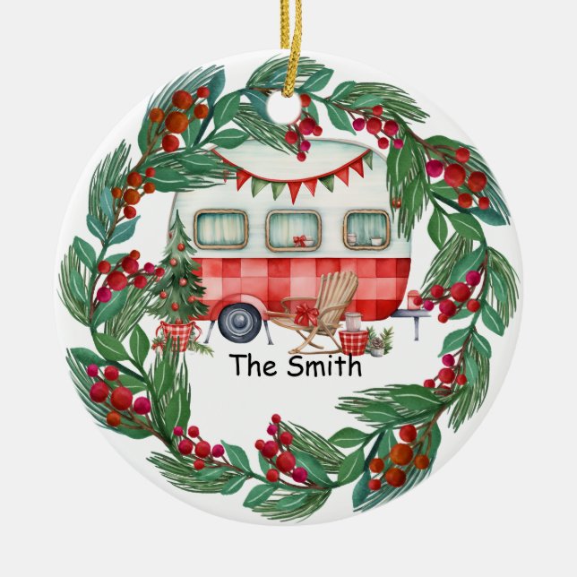 Camping jul Van for Camper Julgransprydnad Keramik (Framsidan)