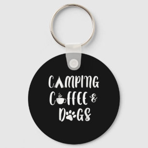 Camping Kaffe Och Hundar Utomhusäventyr Valp Lo Nyckelring