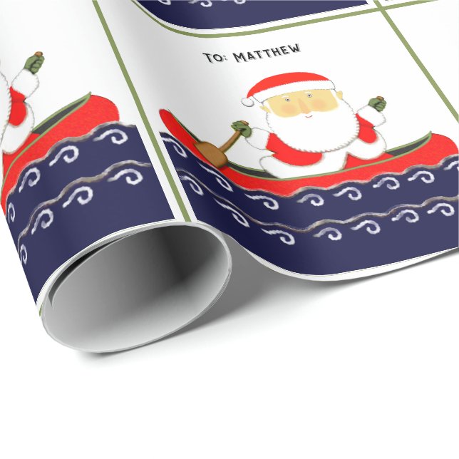 Camping Kayaking Helgdag Gift Presentpapper (Rullad Hörn)