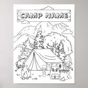 Camping Konst Camping Galleri Konst Camping Trä Vä Poster