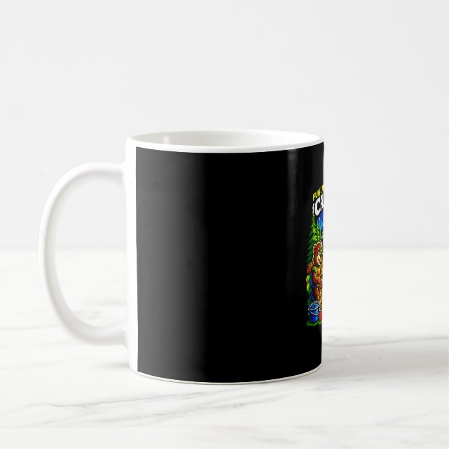 Camping kul äventyr rolig campfire utomhus  kaffemugg (Vänster)