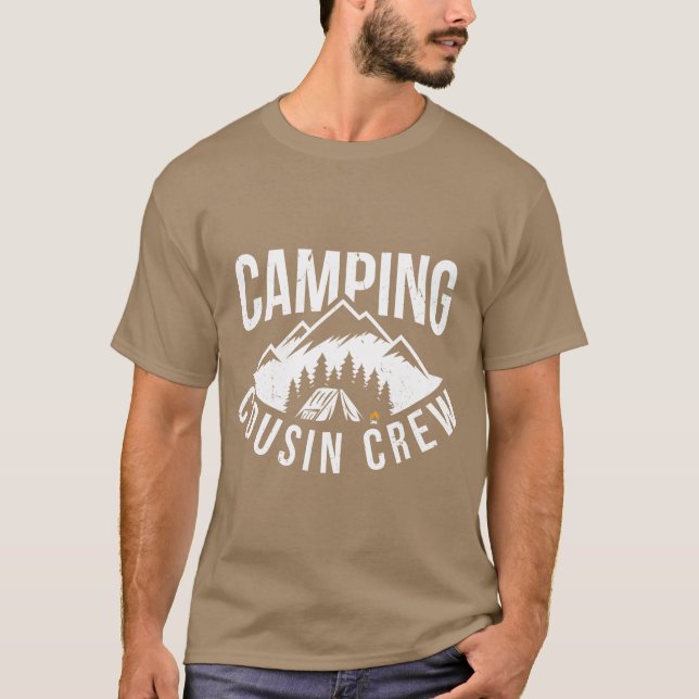 Camping Kusin Crew vintage T Shirt (Framsida)