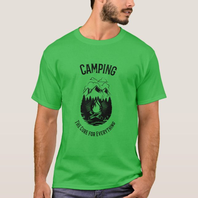 Camping läker allt vän t shirt (Framsida)
