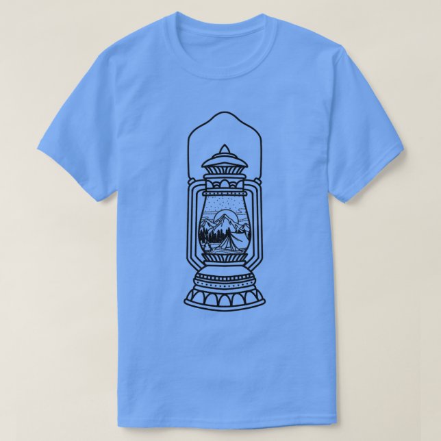 Camping Lantern T Shirt (Design framsida)