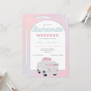 Camping Lastbil Bachelorette Party-inbjudan Inbjudningar
