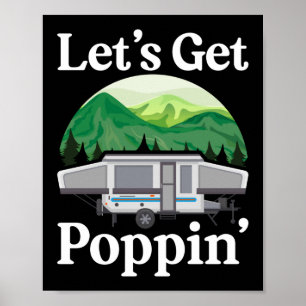 Camping Låt oss Hämta poppin-videokamera Poster