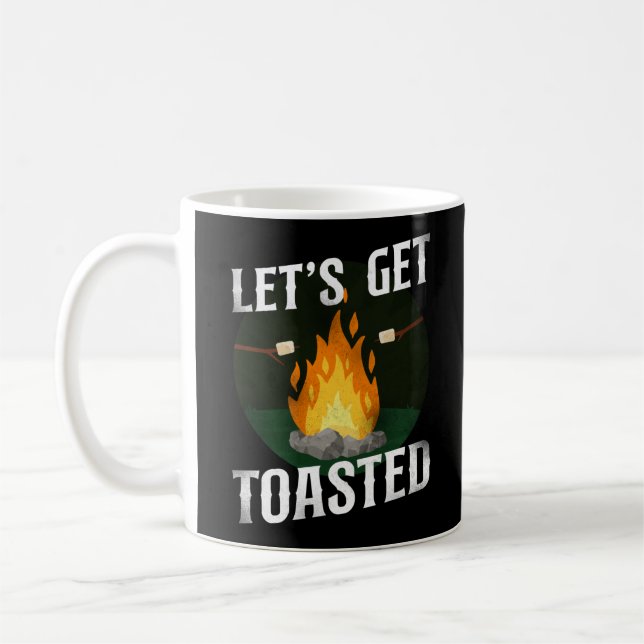 Camping Låt oss Hämta tosted Campfire Kaffemugg (Vänster)
