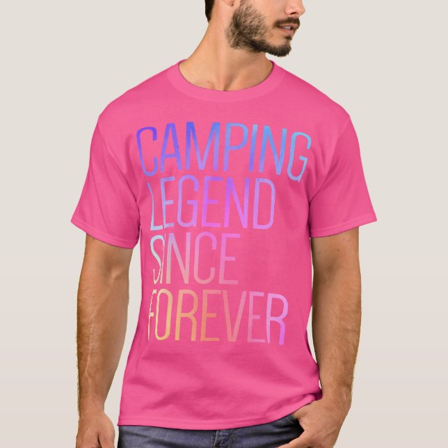 Camping Legend sedan för daglig Camper Camping T Shirt (Framsida)