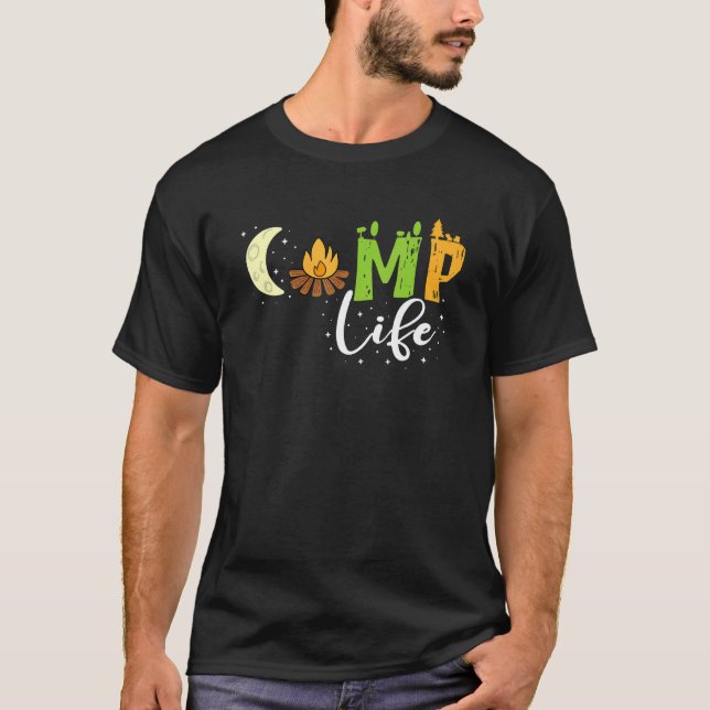 Camping Life Camper Forest Summer Camping Road Tri T Shirt (Framsida)
