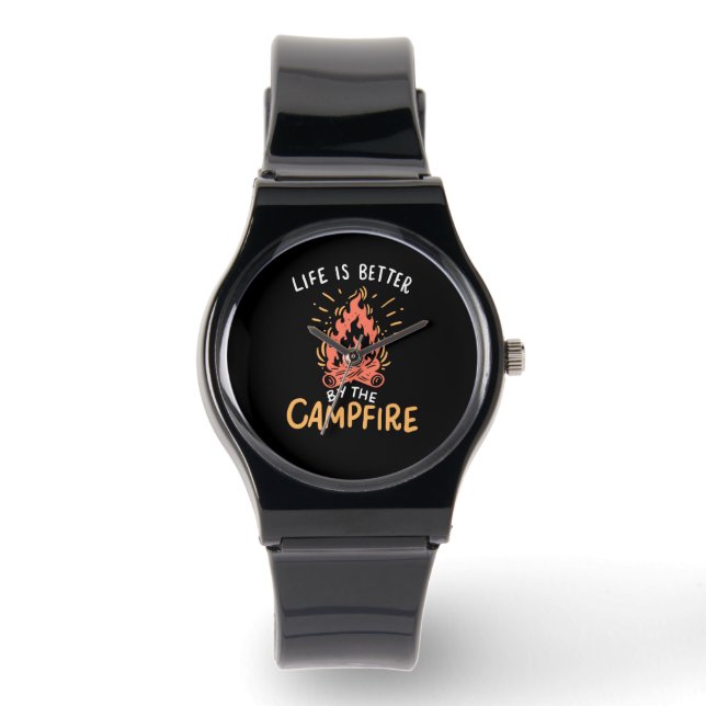 Camping - Livet är bättre i Campfire Armbandsur (Framsida)