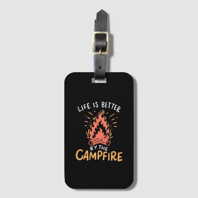 Camping - Livet är bättre vid lägerelden Bagagebricka (Framsida vertikal)