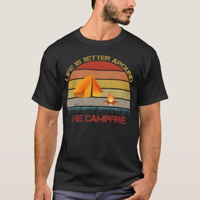 Camping Lover retro T Shirt (Framsida)