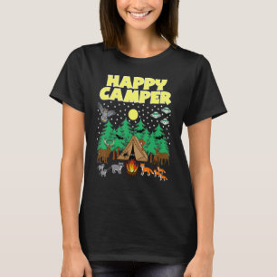 Camping Lycklig Camper Camping with Critters Anima T Shirt