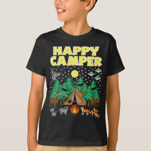 CAMPING-LYCKLIG-CAMPER-funny camping med skribente T Shirt