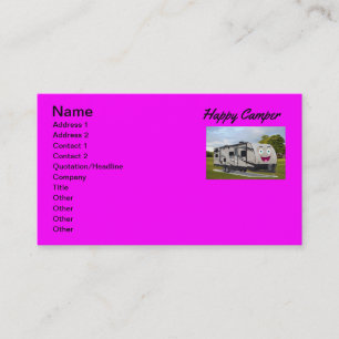Camping Lycklig Pension i RV av Funnycoomb Visitkort