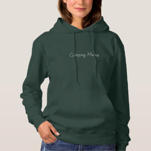 Camping Mama Modern med Elegant Typografi T Shirt