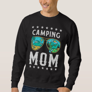 Camping Mamma Retro Exdoor Graphic Tee Lycklig Cam Lång Ärmad Tröja