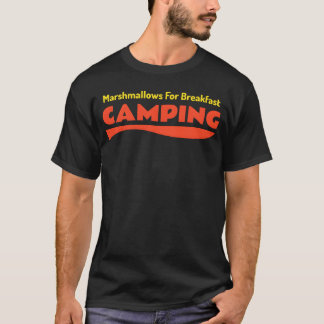 Camping-marshmallow till frukost Roligt T Shirt