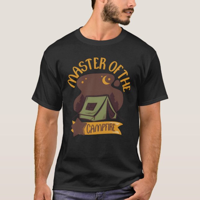 Camping Master Ofhe Campfire Dad Camper Dad Summ f T Shirt (Framsida)