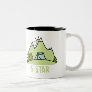 Camping med fem stjärnor Två-Tonad mugg