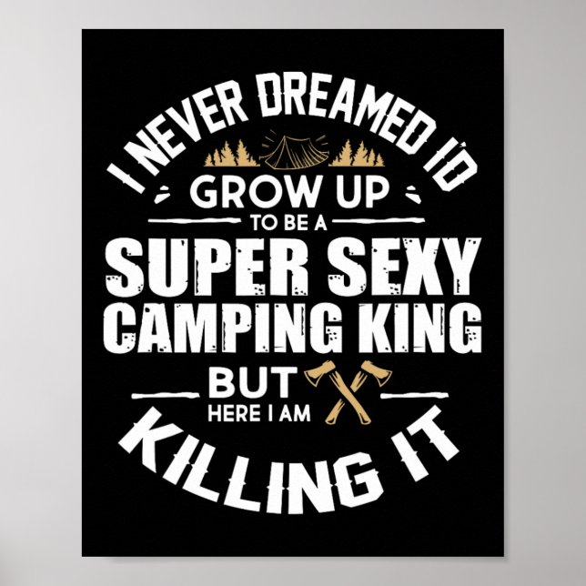 Camping Men Camper Rv Camping Vacation Camping Dad Poster (Framsidan)