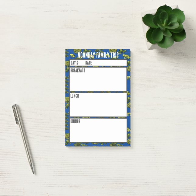 Camping Menu Meal Planning Verktyg Post-it Block (Kontor)