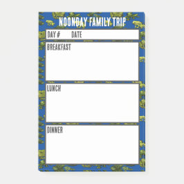 Camping Menu Meal Planning Verktyg Post-it Block
