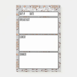 Camping Menu Meal Planning Verktyg Post-it Block