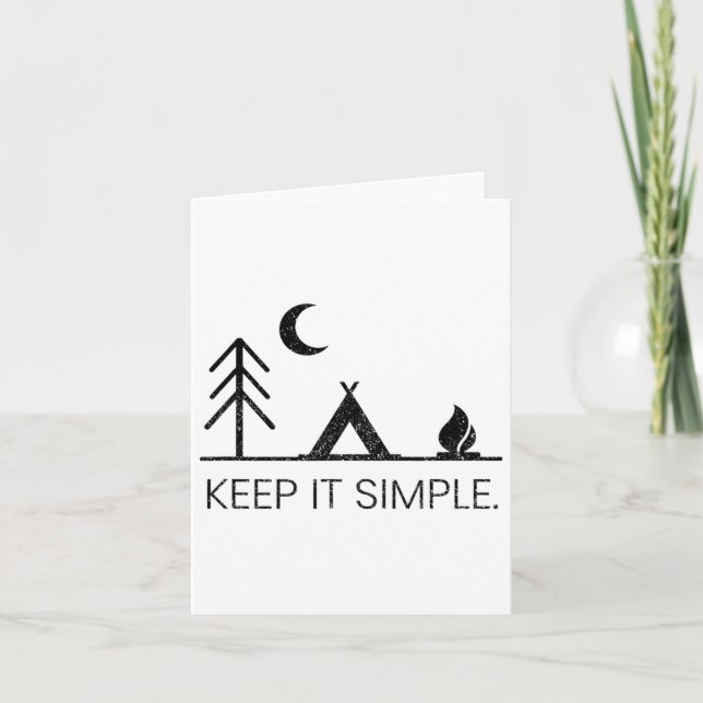 Camping - Minimalistisk Behålla - Enkelt utomhusst Kort (Framsida)