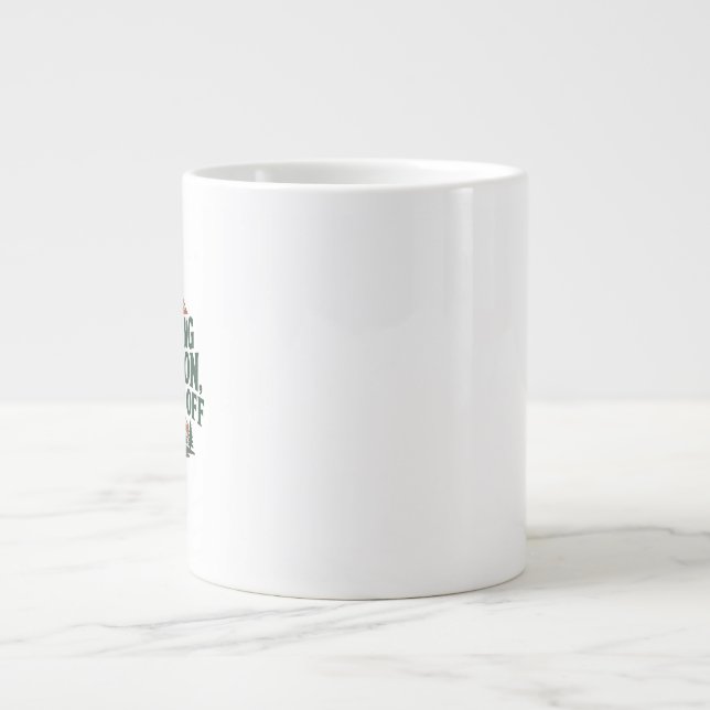 Camping Mode On Problems Off Funny Outdoor Design Jumbo Mugg (Framsidan)