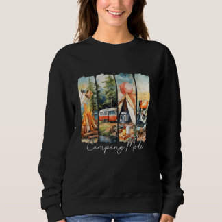 Camping Mode Retro Sommar Utomhusäventyr Camping T Shirt