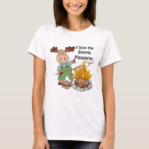Camping Moose tecknad roligt t-shirt